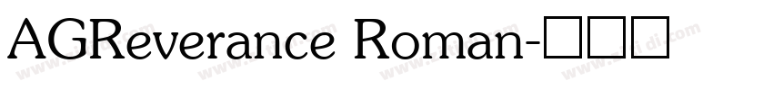 AGReverance Roman字体转换